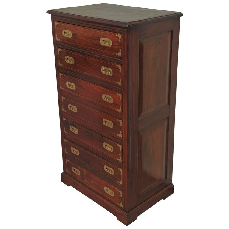 Late 19th Century British Campaign Rosewood Gentleman's Chest at 1stdibs