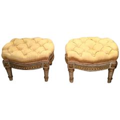 Regal Pair of Antique French Footstools