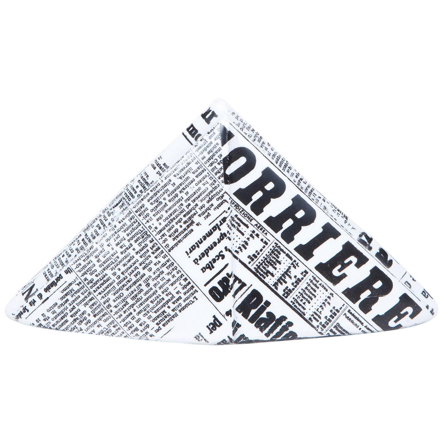 Fornasetti Newspaper Hat Paperweight