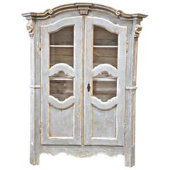 Painted Italian Armoire or Vitrine