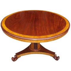 American Mahogany and Bird's-Eye Maple Center Table, NY, Circa 1820