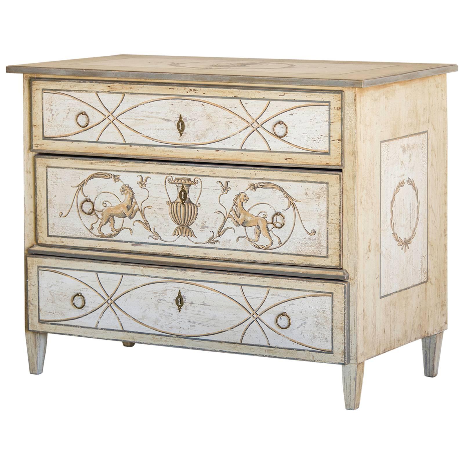 Biedermeier Period Antique German Neoclassical Style Chest of Drawers circa 1830