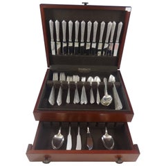 Normandie by Wallace Sterling Silver Flatware Set for 12 Service, 99 Pieces