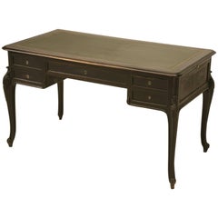 French Louis XV Style Original Ebonized Desk