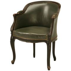 French Louis XV Style Ebonized Desk Chair