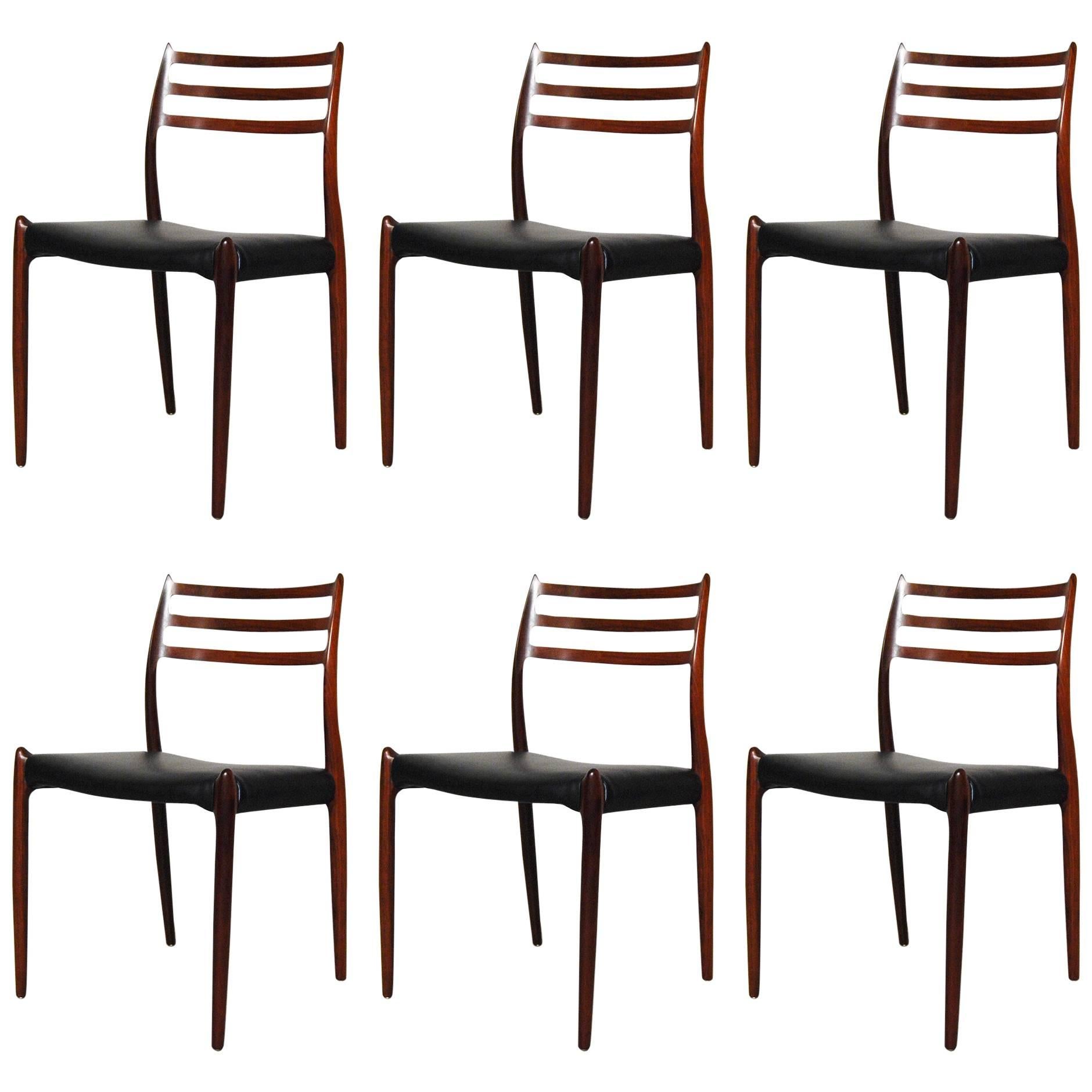 Niels Moller Rosewood 78 Dining Chair Set