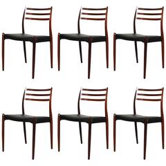 Niels Moller Rosewood 78 Dining Chair Set