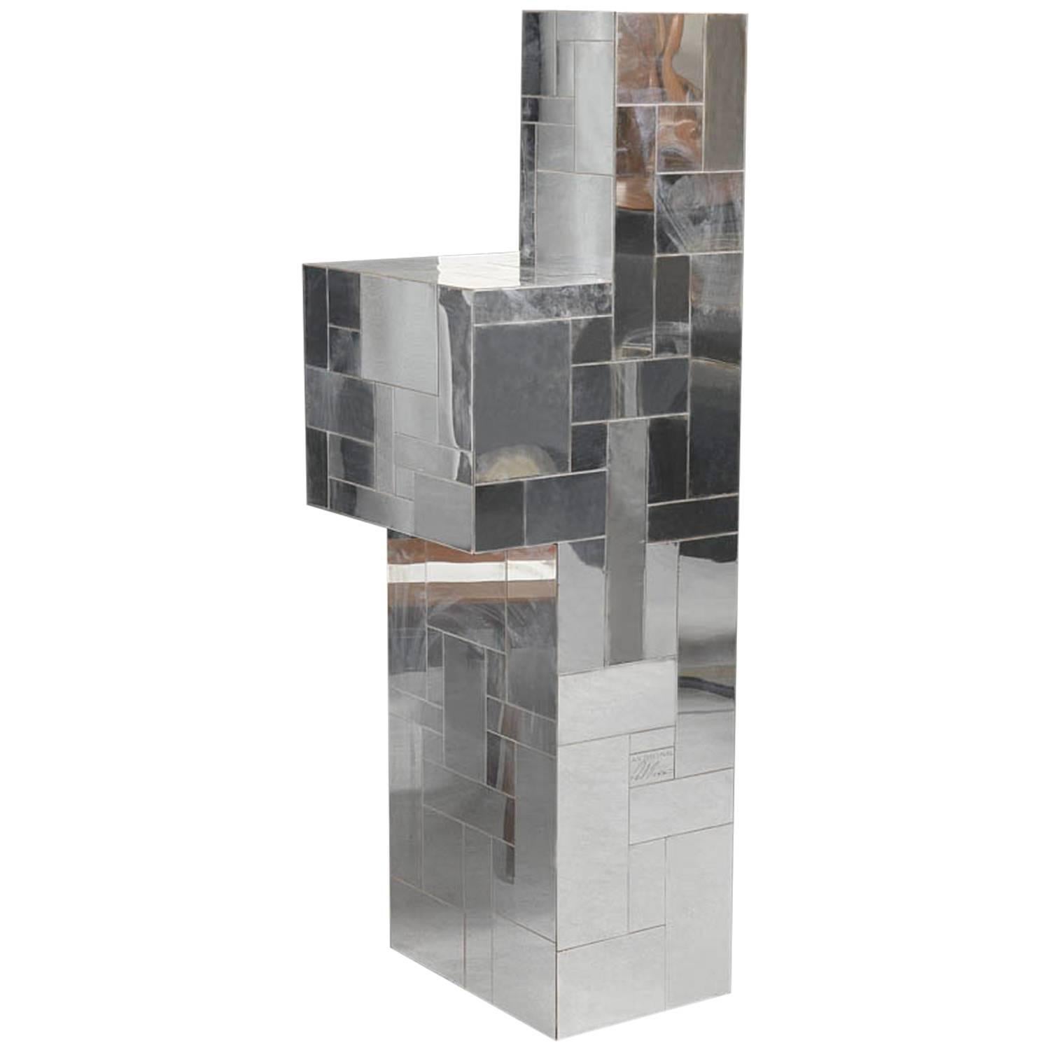 Rare and Important Cityscape Pedestal by Paul Evans, circa 1970 For Sale