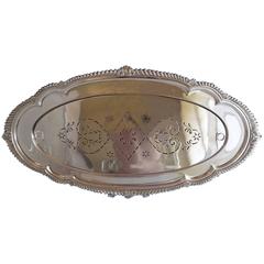 Antique Gorham Sterling Silver Serving Platter with Removable Pierced Liner