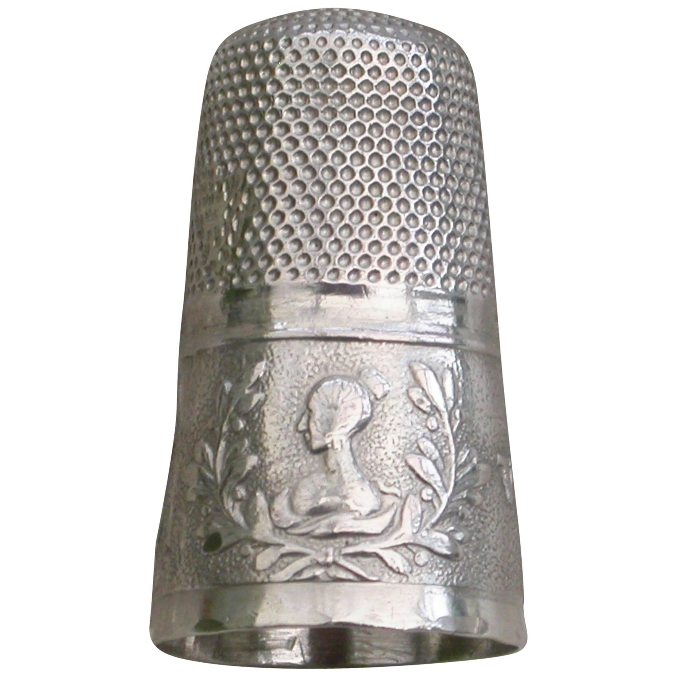 Queen Victoria's Coronation Commemorative Silver Thimble