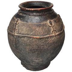 19th Century African Red Clay Water Pot from Mali