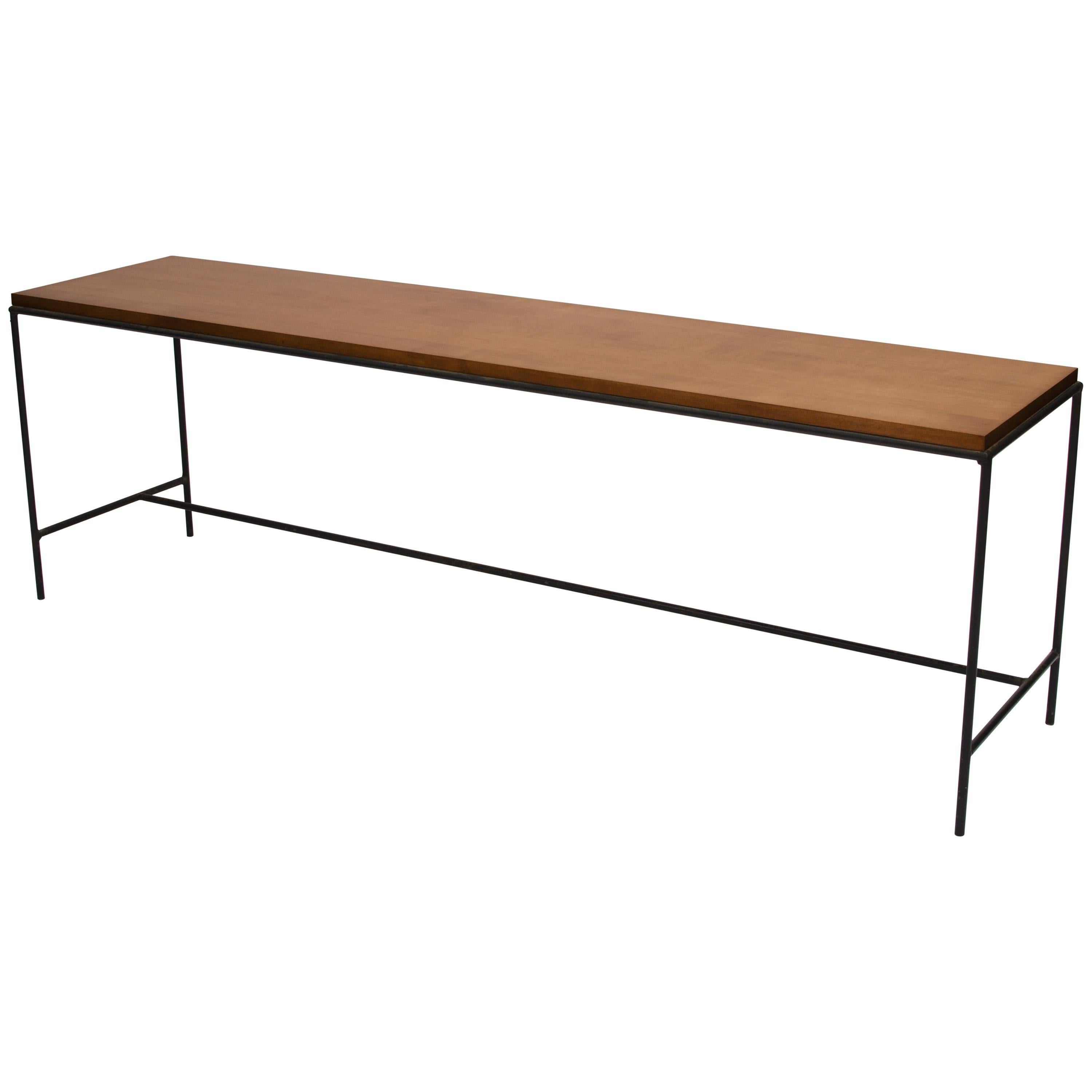 Paul McCobb Iron and Maple Planner Group Bench