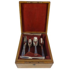 Vintage Lap over Edge Plain by Tiffany & Co. Sterling Silver Flatware Set for Service