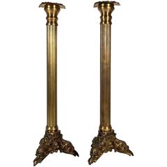 Vintage Brass Pair of candlestick