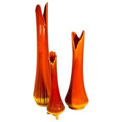 Vintage Set off Three Decorative Glass Sculptures Retro Set off Three Decorative Glass Sculptures