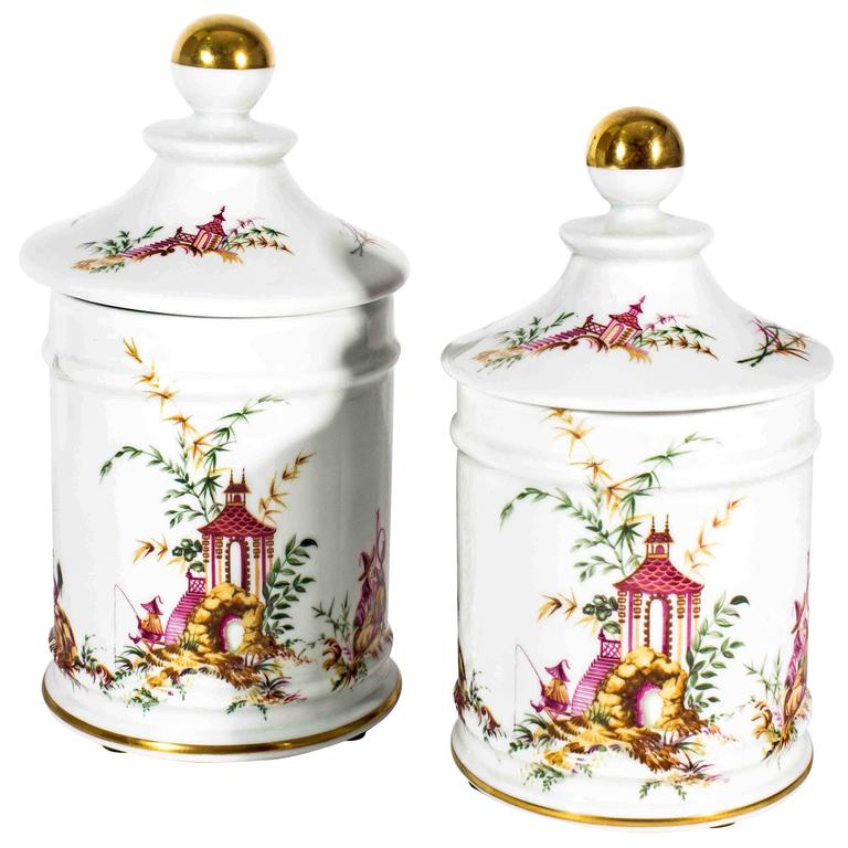Antique Limoges French Porcelain Canisters at 1stDibs