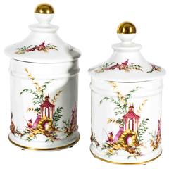 Antique Limoges French Porcelain Canisters