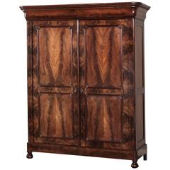 19th Century French Louis Philippe Period Mahogany Armoire