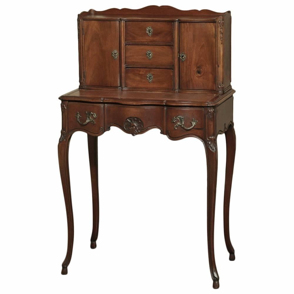 Antique French Walnut Louis XV Vanity/Desk