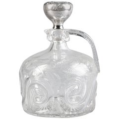 Carafe en argent et cristal Gorham, datant d'environ 1910