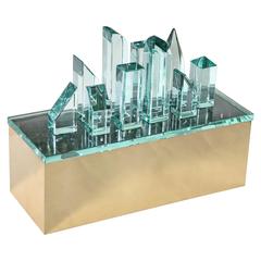 Sculptured Glass Box by Roberto Giulio Rida