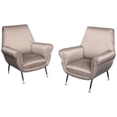 Pair of Armchairs Made in Milan, 1955