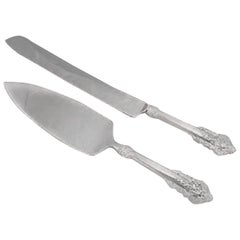 Sterling Silver Two-Pieces Wedding Cake Knife and Server Set Great Gift