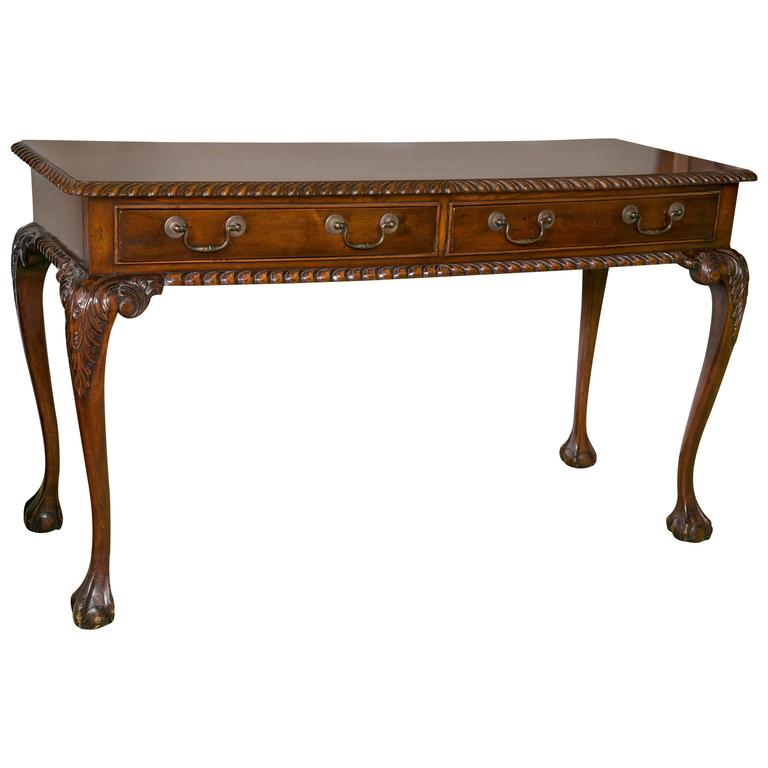 Mahogany TwoDrawer Desk For Sale at 1stDibs