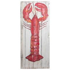 Contemporary Lobster Painted Door