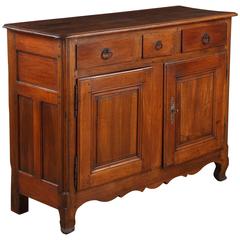 18th Century French Louis XV Walnut and Cherrywood Buffet