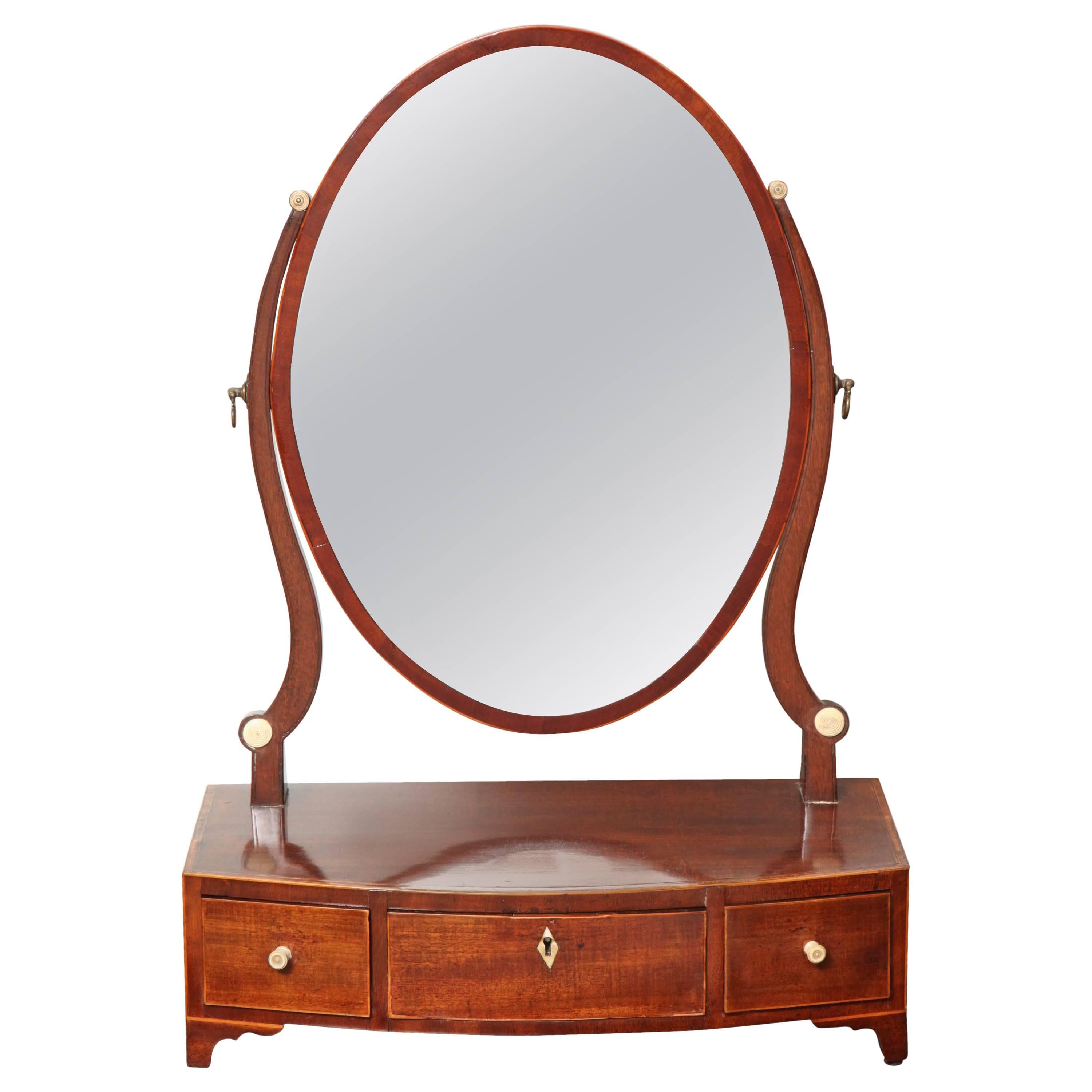 Early 19th Century English Regency, Mahogany Dressing Table Mirror