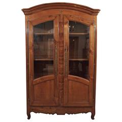 Antique French Fruitwood Inlaid Bookcase/Display Cabinet 8