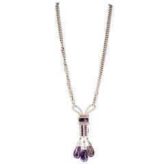 William Spratling Amethyst Pendant Necklace