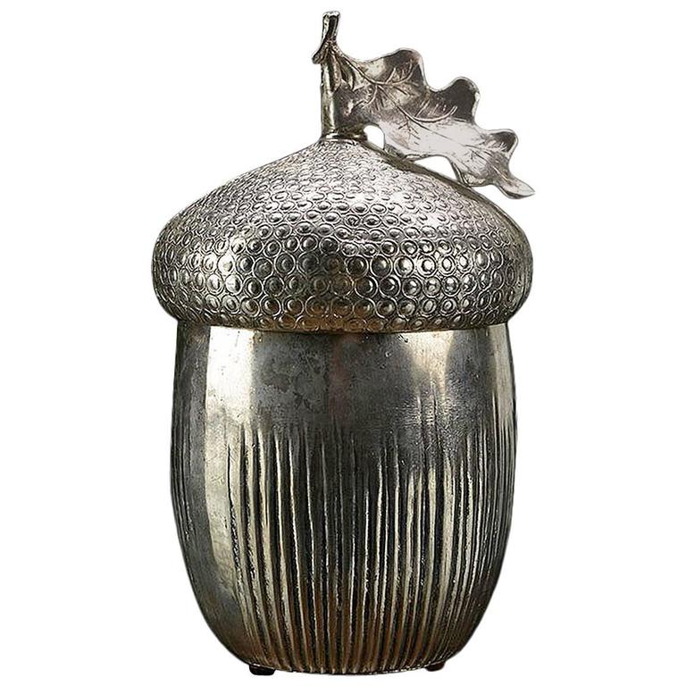 Vintage Silver Acorn Ice Bucket For Sale at 1stDibs
