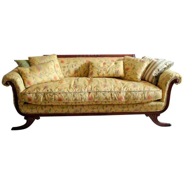 Richly Upholstered Antique Sofa at 1stdibs