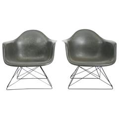 Pair of 1st Prod. Eames LAR Lounge Chairs by Eames for Herman Miller, Zenith