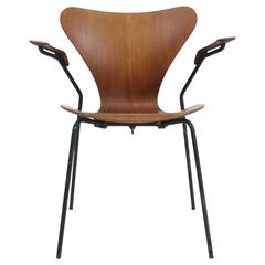 Teak 'Seven Series' Armchair by Arne Jacobsen for Fritz Hansen