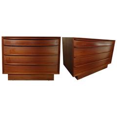 Pair of Midcentury Teak Dressers by Falster