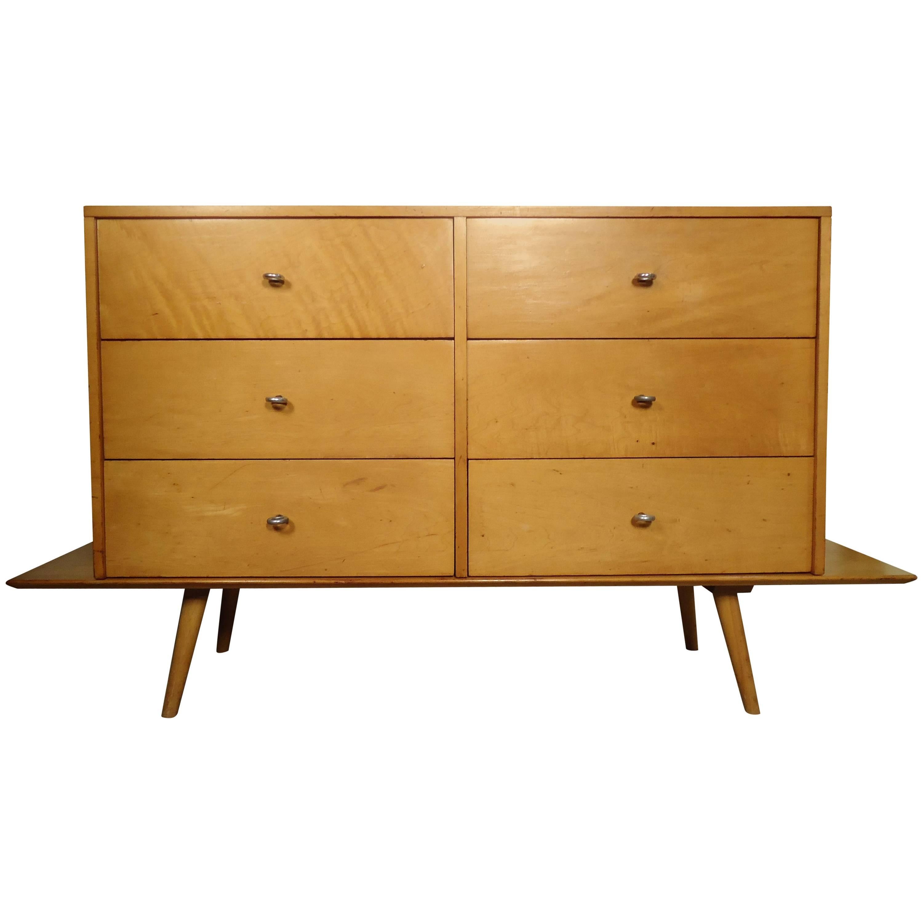 Midcentury Paul McCobb Dresser and Matching Table Base For Sale