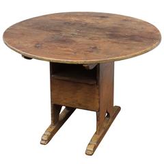 Antique Chair Table in Yellow Paint, New England, early 19th century