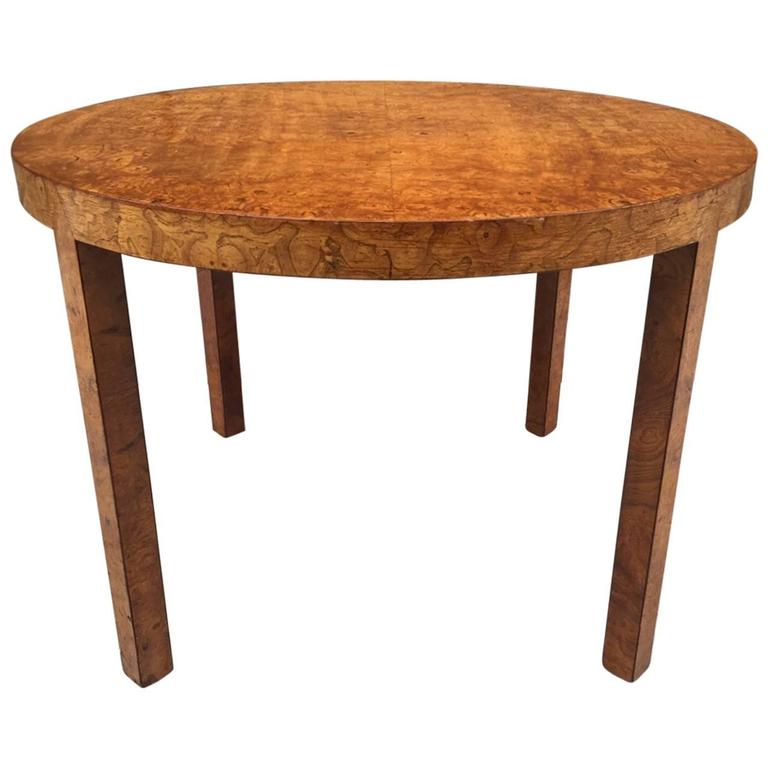 Art Deco Burl Wood Table For Sale at 1stdibs