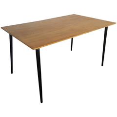 Early Eames for Herman Miller DTW-3 Wood-Top Dining Table with Wood Legs
