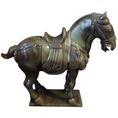 19th/20th Century Tang Style Horse of Fine Carved Jade