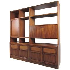 Midcentury American Walnut Wall Unit Bookshelf 3