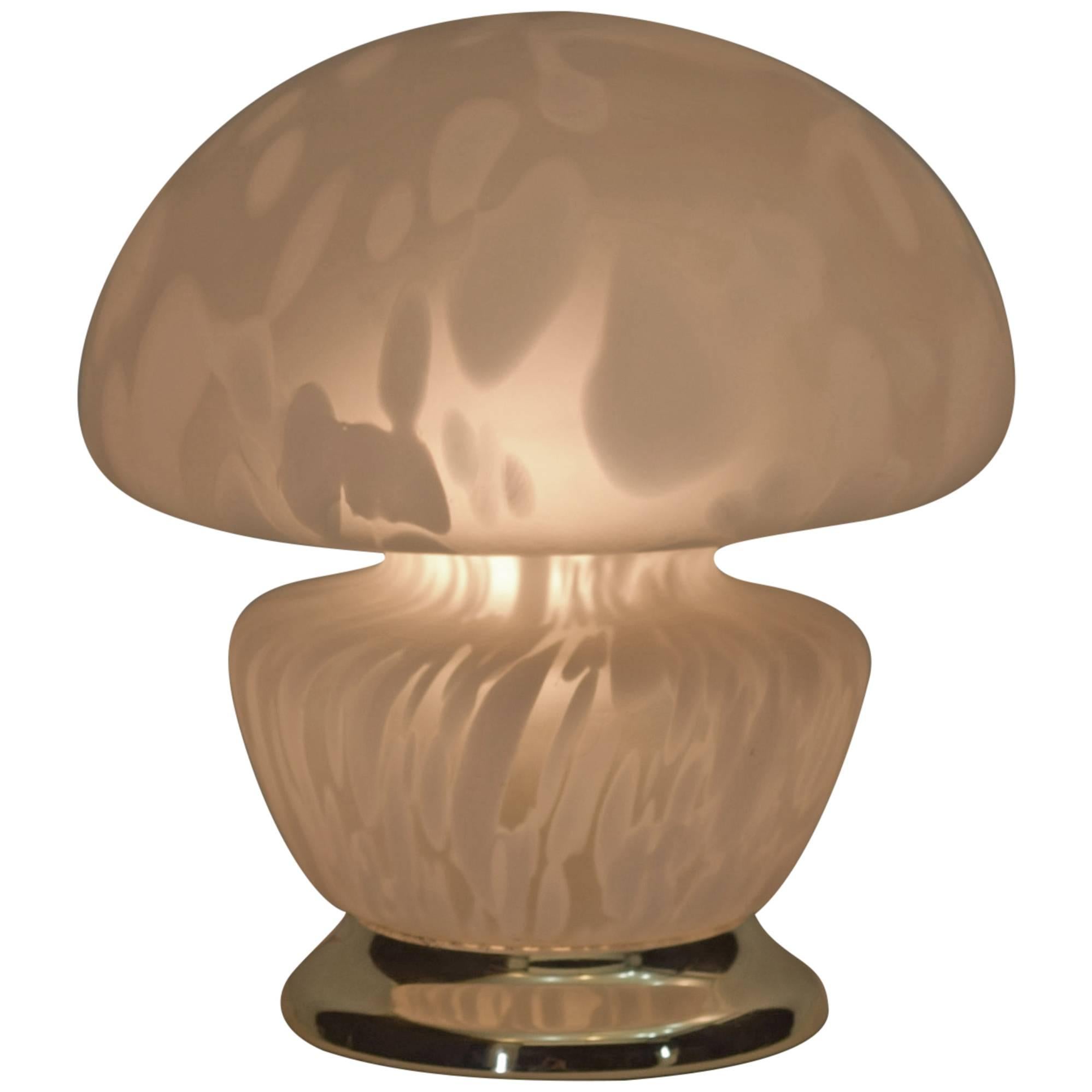 Murano Glass Mushroom Table Lamp from Italy, Handblown