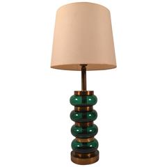 Paul Hanson Glass Orb Table Lamp