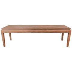 Large French Oak Modern Console or Center Table