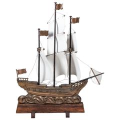 The Ship Inn sign from an English country pub, circa 1910.