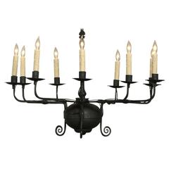 Antique Wrought Iron Chandelier