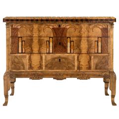 A Swedish Grace Period Marble and Marquetry Commode